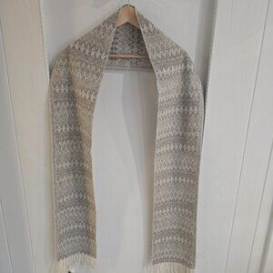 Mexican Artisan Handmade Wool Scarf - Fair Isle Pattern